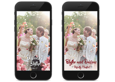 Custom wedding Snapchat filters