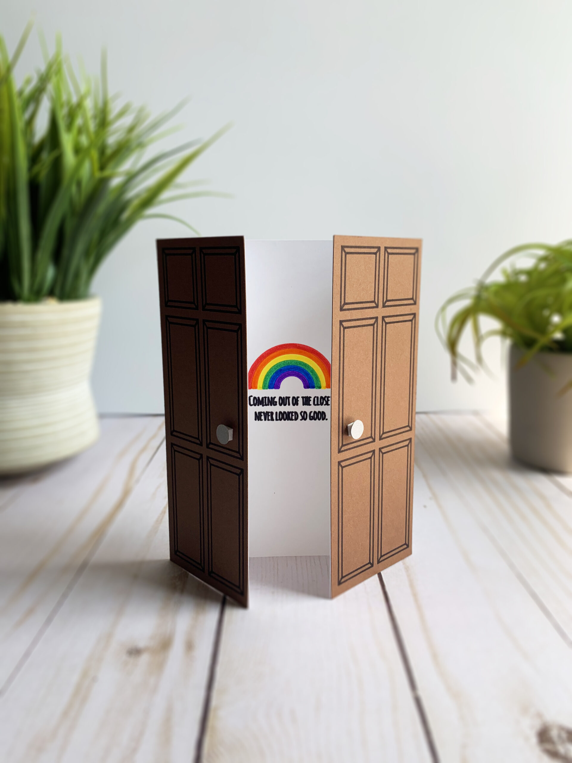 Coming out of the closet handmade greeting card | Chelsea Solutions